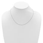14 Karat White Gold .65mm D/C Spiga 1in+1in Adjustable Chain - View 4
