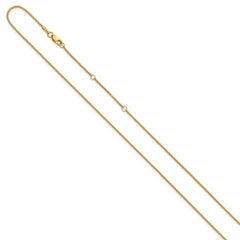 14K 1mm D/C Spiga 1in+1in Adjustable Chain