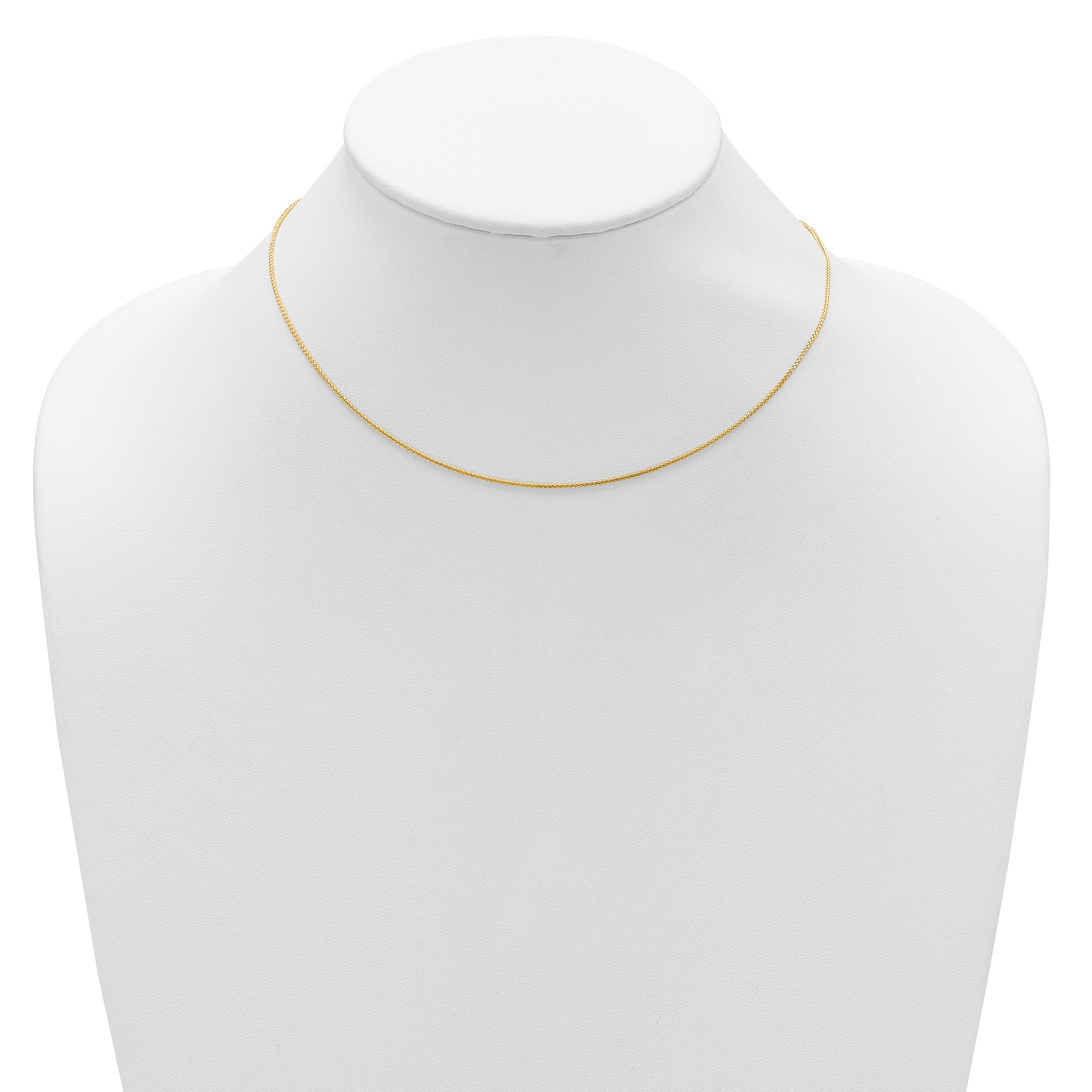 14K 1mm D/C Spiga 1in+1in Adjustable Chain