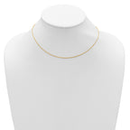 14K 1mm D/C Spiga 1in+1in Adjustable Chain