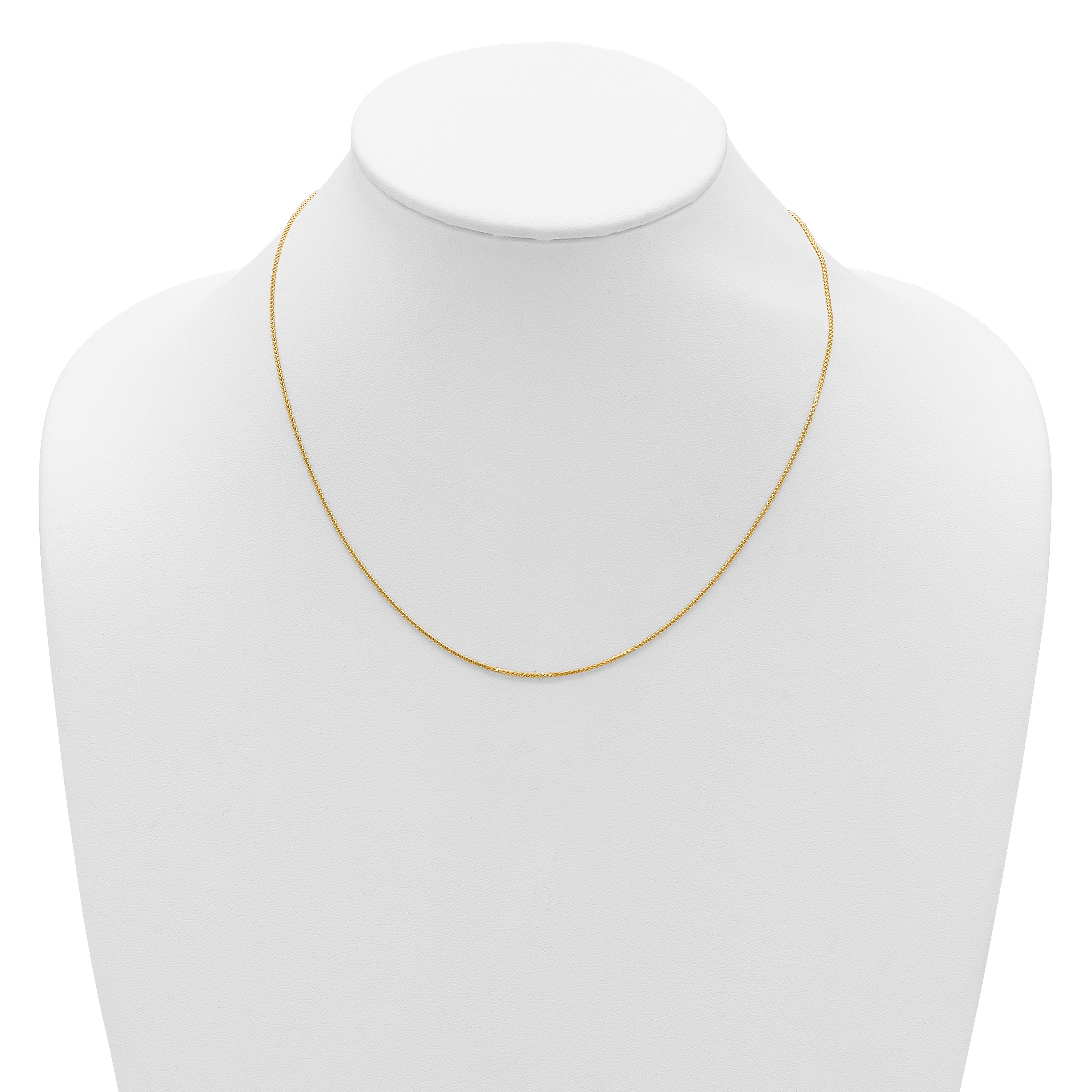 14K 1mm D/C Spiga 1in+1in Adjustable Chain