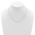 14K 1mm D/C Spiga 1in+1in Adjustable Chain