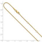 14K 1mm D/C Spiga 1in+1in Adjustable Chain