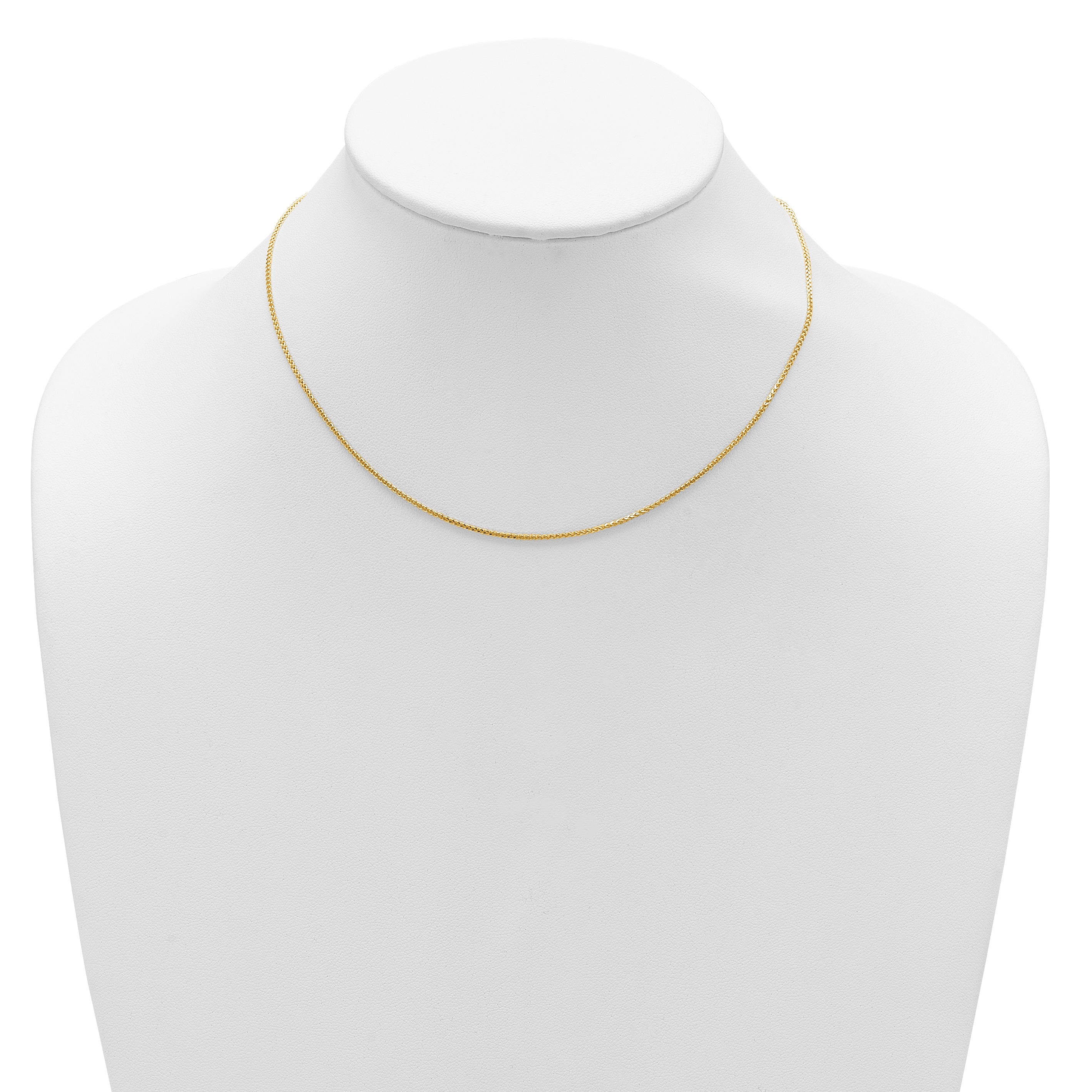14K 1.2mm D/C Spiga 1in+1in Adjustable Chain