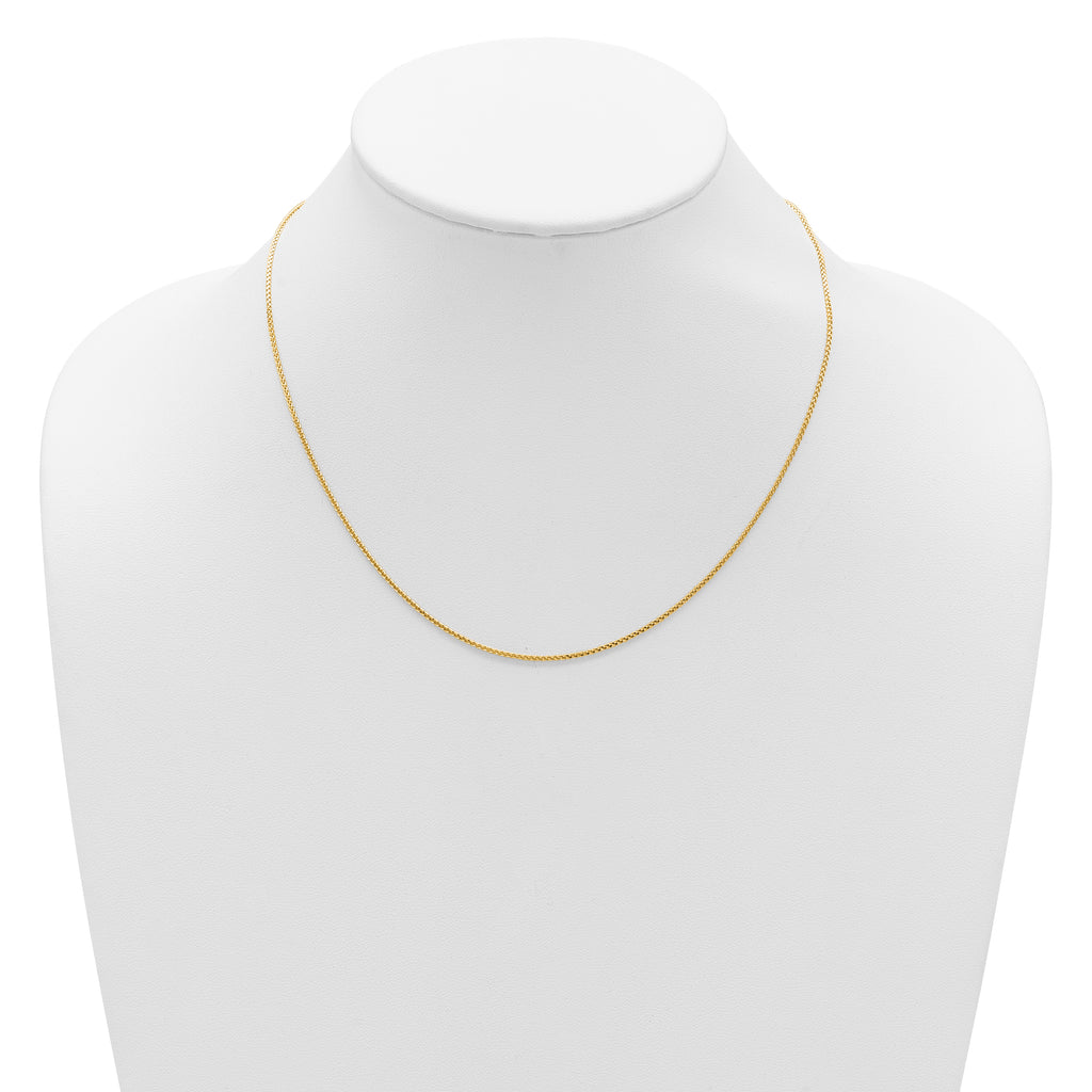14K 1.2mm D/C Spiga 1in+1in Adjustable Chain