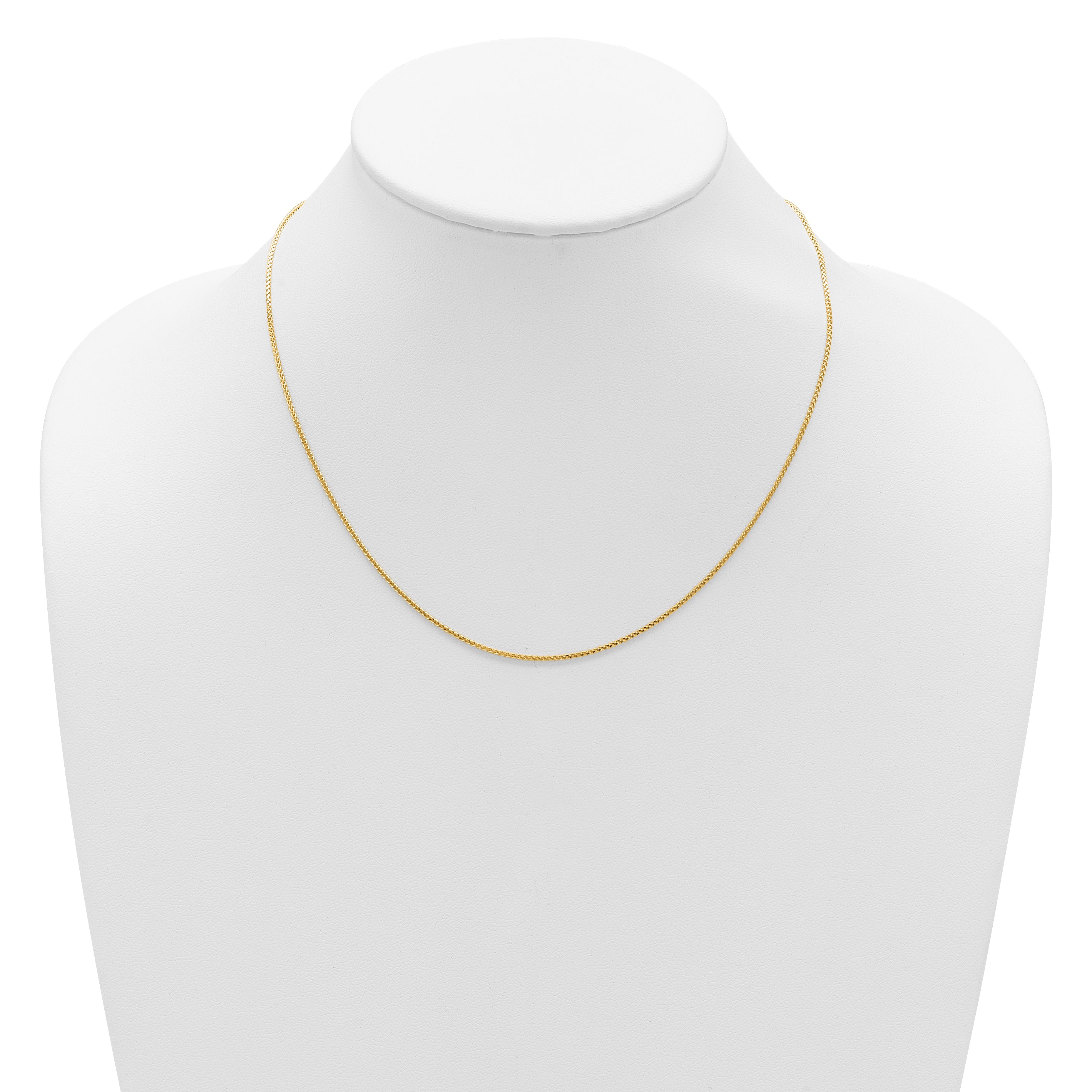 14K 1.2mm D/C Spiga 1in+1in Adjustable Chain