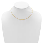 14K 1.2mm Baby Spiga 1in+1in Adjustable Chain