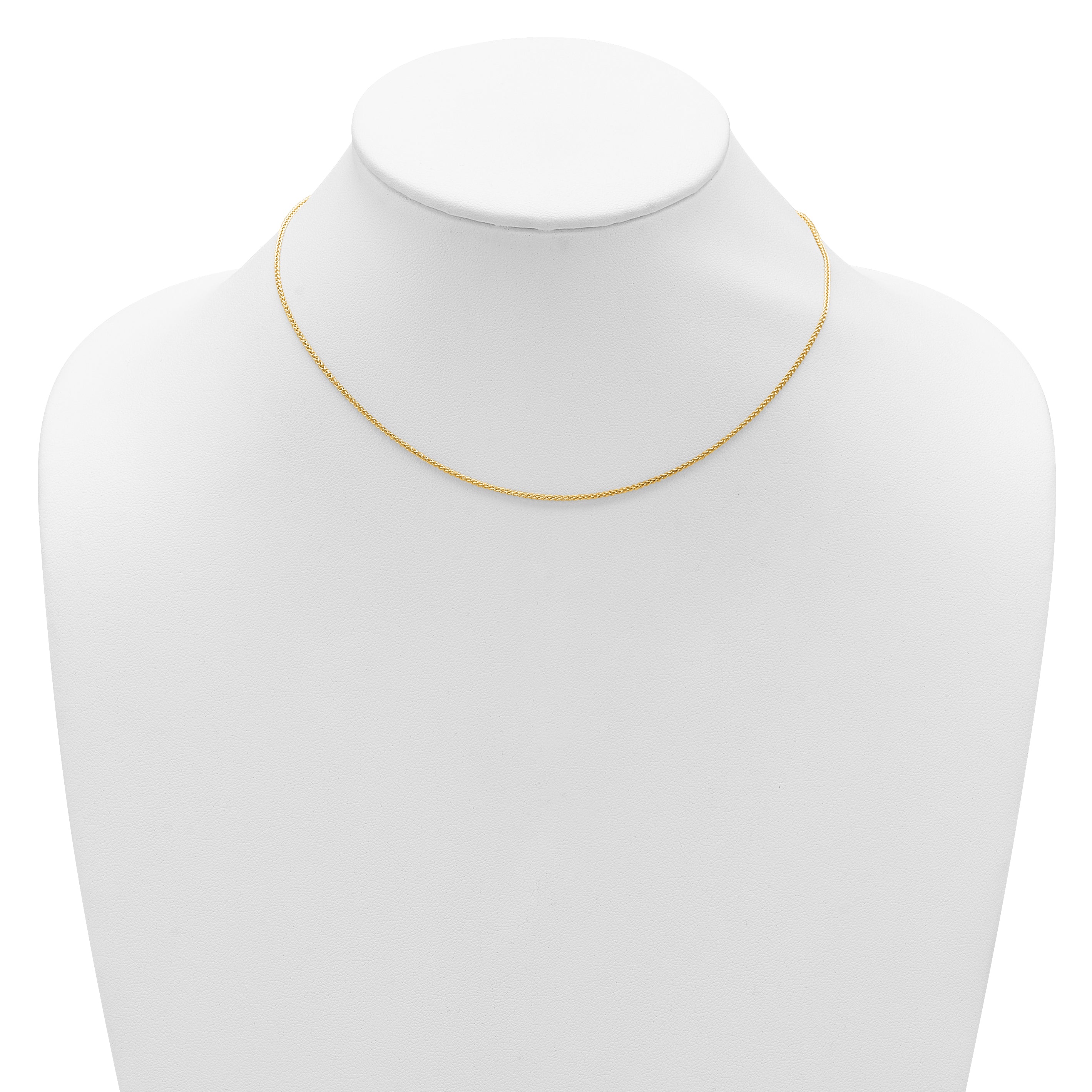 14K 1.2mm Baby Spiga 1in+1in Adjustable Chain