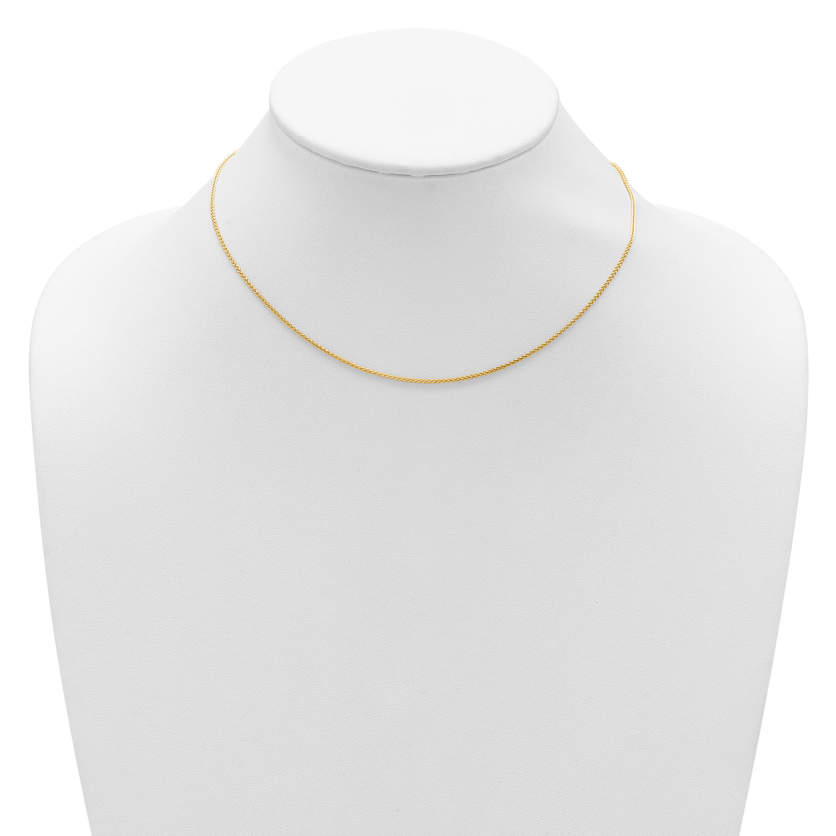 14K 1.2mm Baby Spiga 1in+1in Adjustable Chain