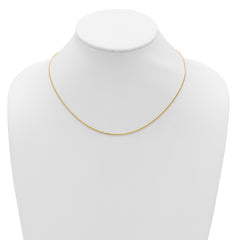 14K 1.2mm Baby Spiga 1in+1in Adjustable Chain