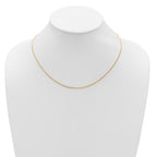 14K 1.2mm Baby Spiga 1in+1in Adjustable Chain