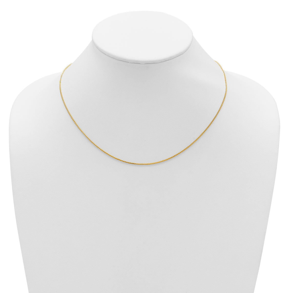 14K 1.2mm Baby Spiga 1in+1in Adjustable Chain