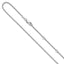 14K White Gold 1.5mm Spiga 1in+1in Adjustable Chain