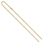 14K 1.65mm Spiga 1in+1in Adjustable Chain