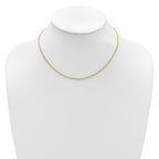 14K 1.65mm Spiga 1in+1in Adjustable Chain