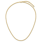 14K 1.65mm Spiga 1in+1in Adjustable Chain