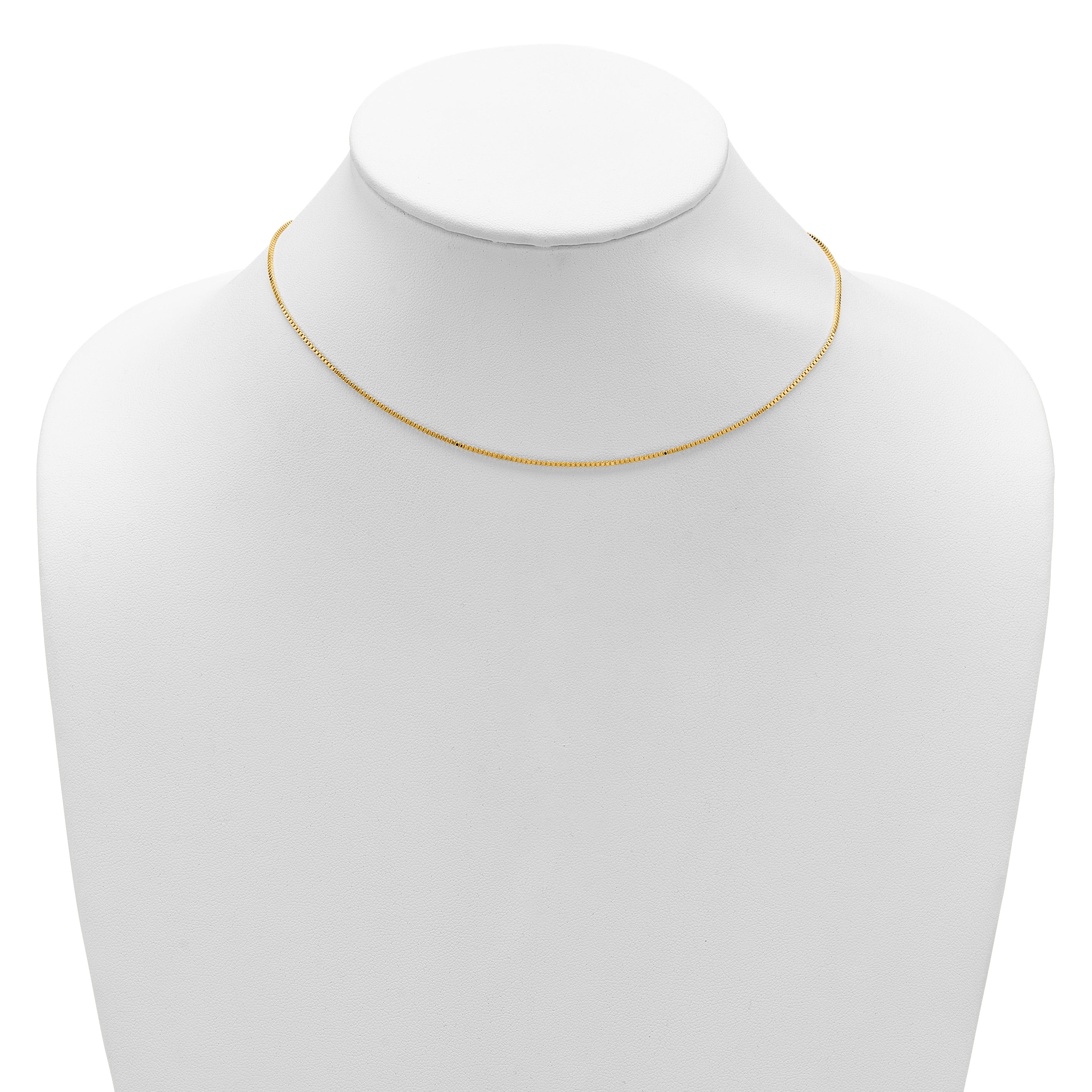 14K 1mm Box 1in+1in Adjustable Chain