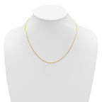 14K 1mm Box 1in+1in Adjustable Chain