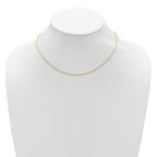 14K 1.4mm Flat Cable 1in+1in Adjustable Chain