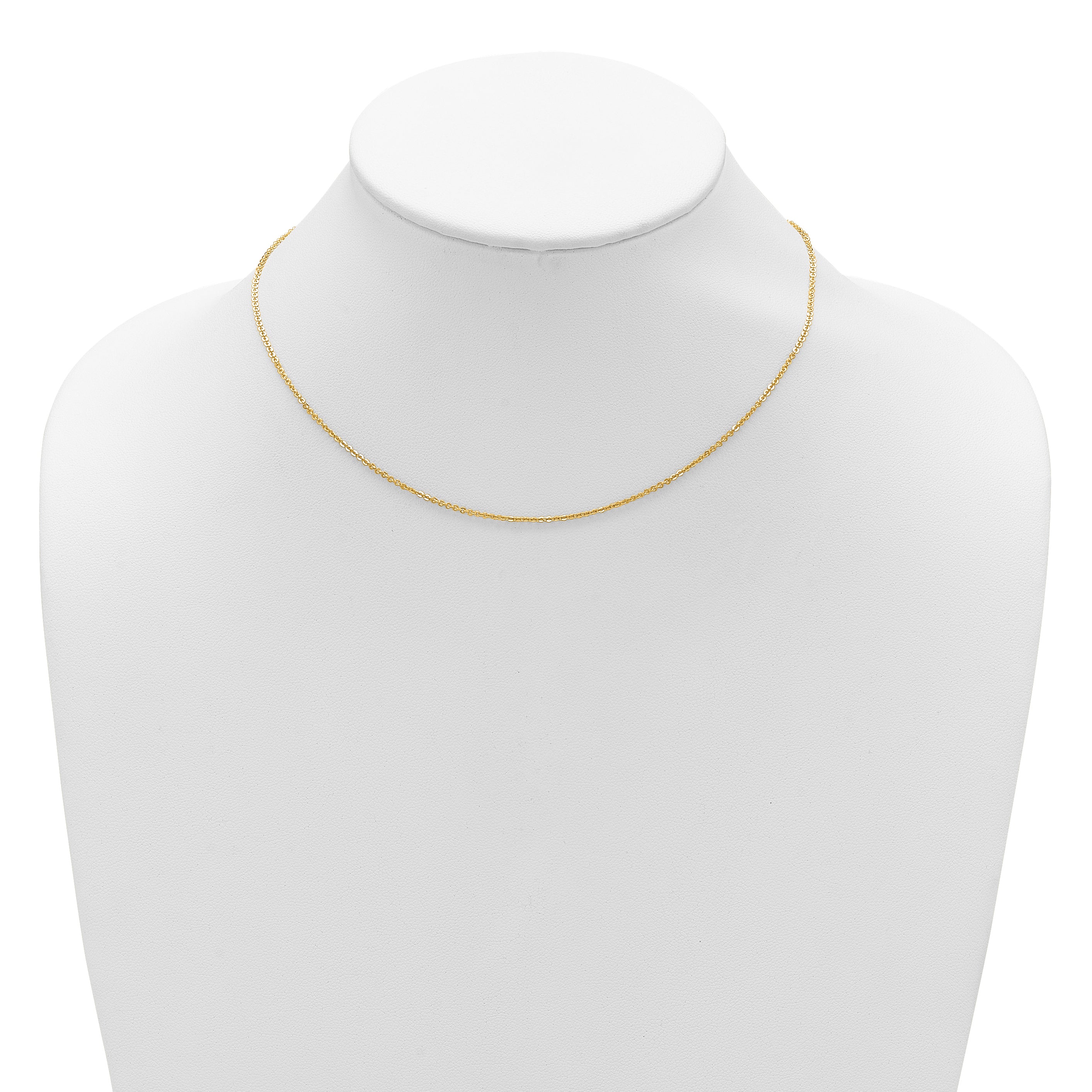 14K 1.4mm Flat Cable 1in+1in Adjustable Chain