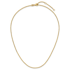 14K 1.4mm Flat Cable 1in+1in Adjustable Chain