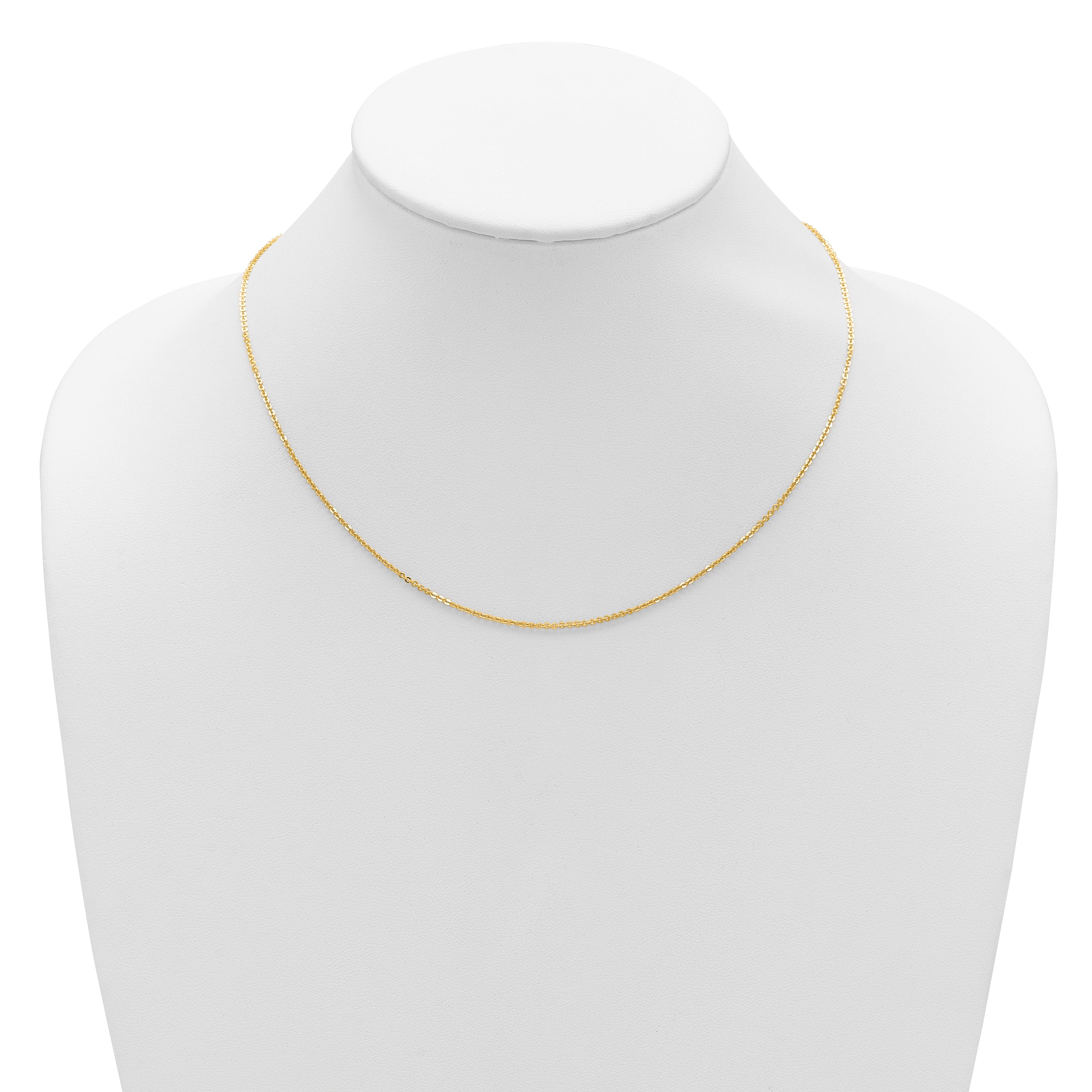 14K 1.4mm Flat Cable 1in+1in Adjustable Chain