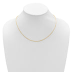 14K 1.4mm Flat Cable 1in+1in Adjustable Chain