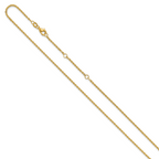14K 1.7mm Flat Cable 1in+1in Adjustable Chain