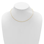 14K 1.7mm Flat Cable 1in+1in Adjustable Chain