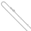14K White Gold 1.7mm Flat Cable 1in+1in Adjustable Chain