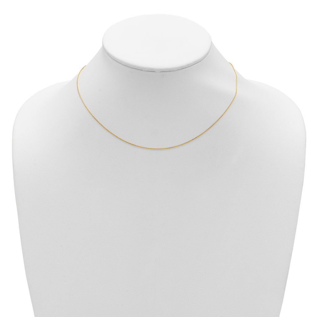 14k .85mm D/C Square Cable 1in+1in Adjustable Chain