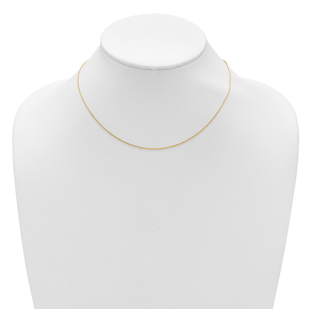 14k 1mm D/C Square Cable 1in+1in Adjustable Chain