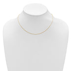 14k 1mm D/C Square Cable 1in+1in Adjustable Chain