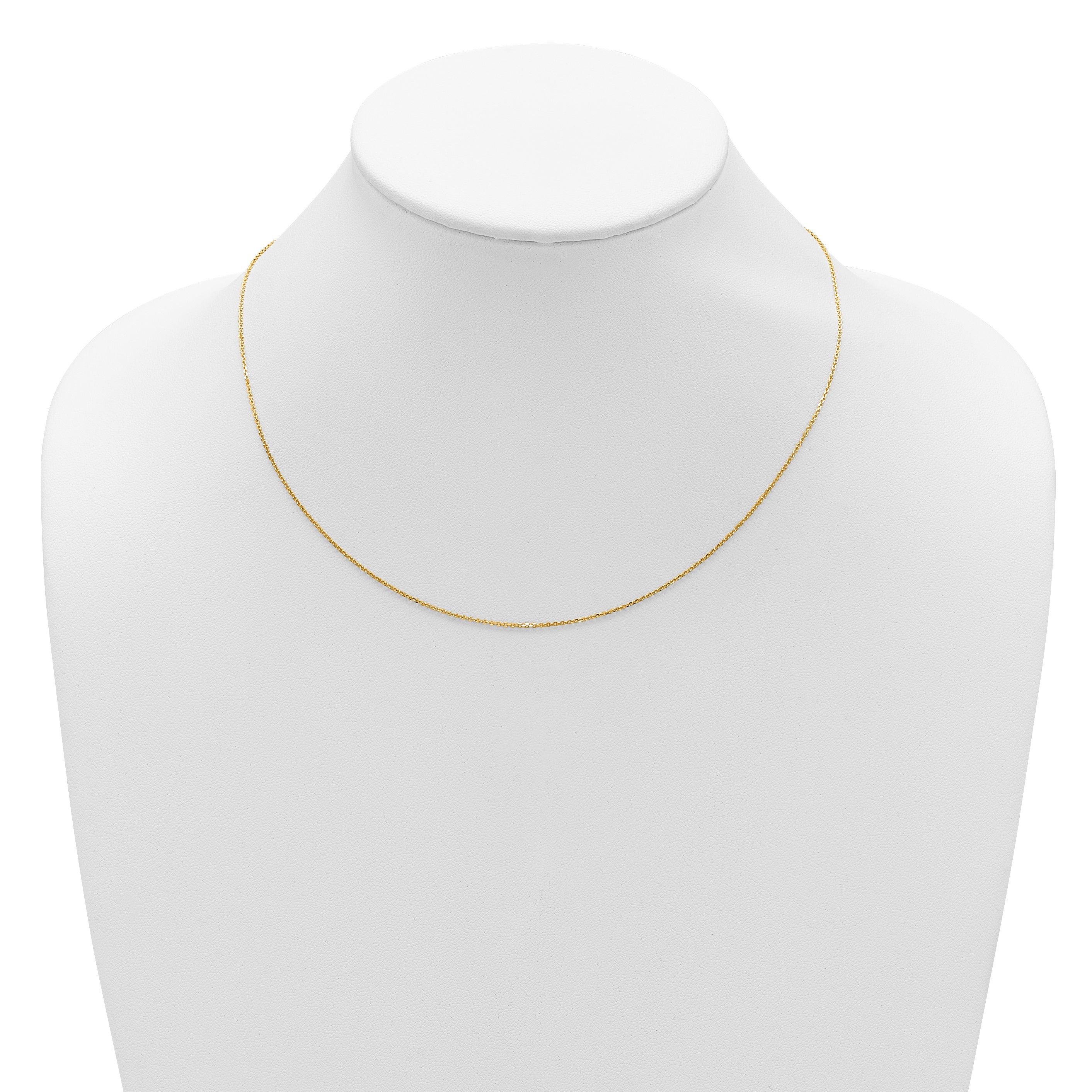 14k 1mm D/C Square Cable 1in+1in Adjustable Chain