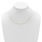 14k 1mm D/C Square Cable 1in+1in Adjustable Chain