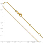14k 1mm D/C Square Cable 1in+1in Adjustable Chain