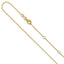 14k 1mm D/C Square Cable 1in+1in Adjustable Chain