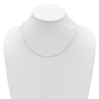 14 Karat White Gold 1mm D/C Square Cable 1in+1in Adjustable Chain - View 4