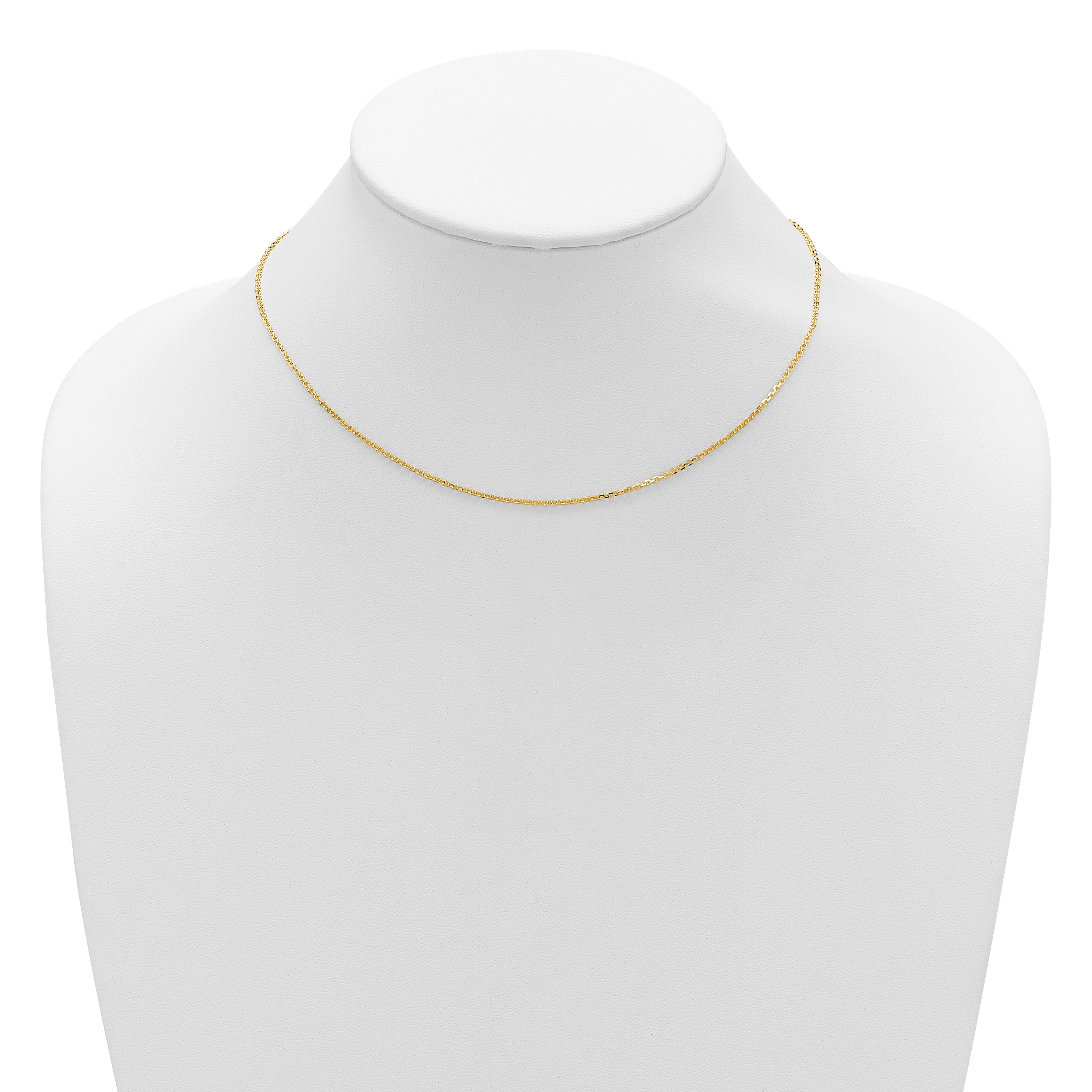 14k 1.4mm D/C Square Cable 1in+1in Adjustable Chain