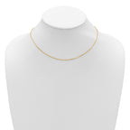 14k 1.4mm D/C Square Cable 1in+1in Adjustable Chain