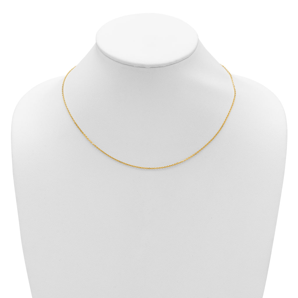 14k 1.4mm D/C Square Cable 1in+1in Adjustable Chain