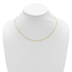 14k 1.4mm D/C Square Cable 1in+1in Adjustable Chain