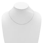 14k White Gold 1.4mm D/C Square Cable 1in+1in Adjustable Chain
