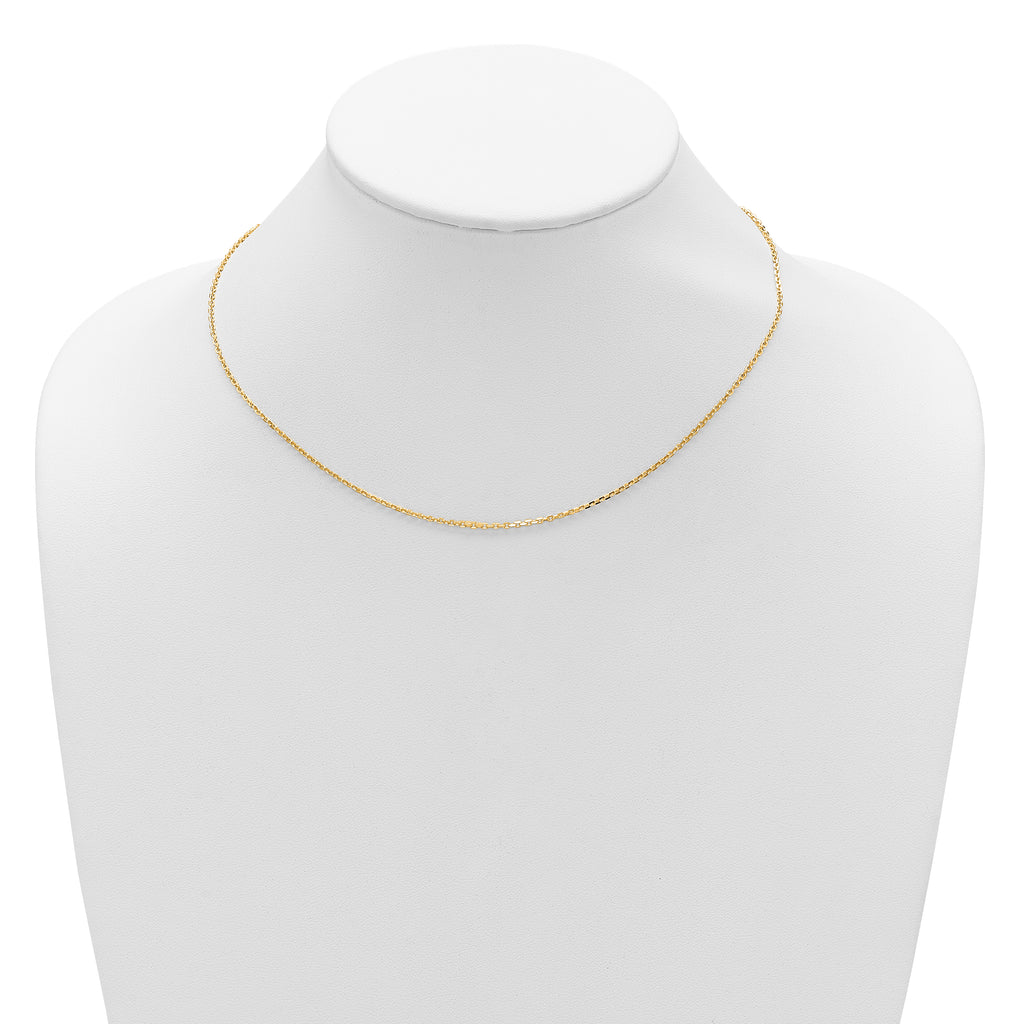 14k 1.5mm D/C Square Cable 1in+1in Adjustable Chain