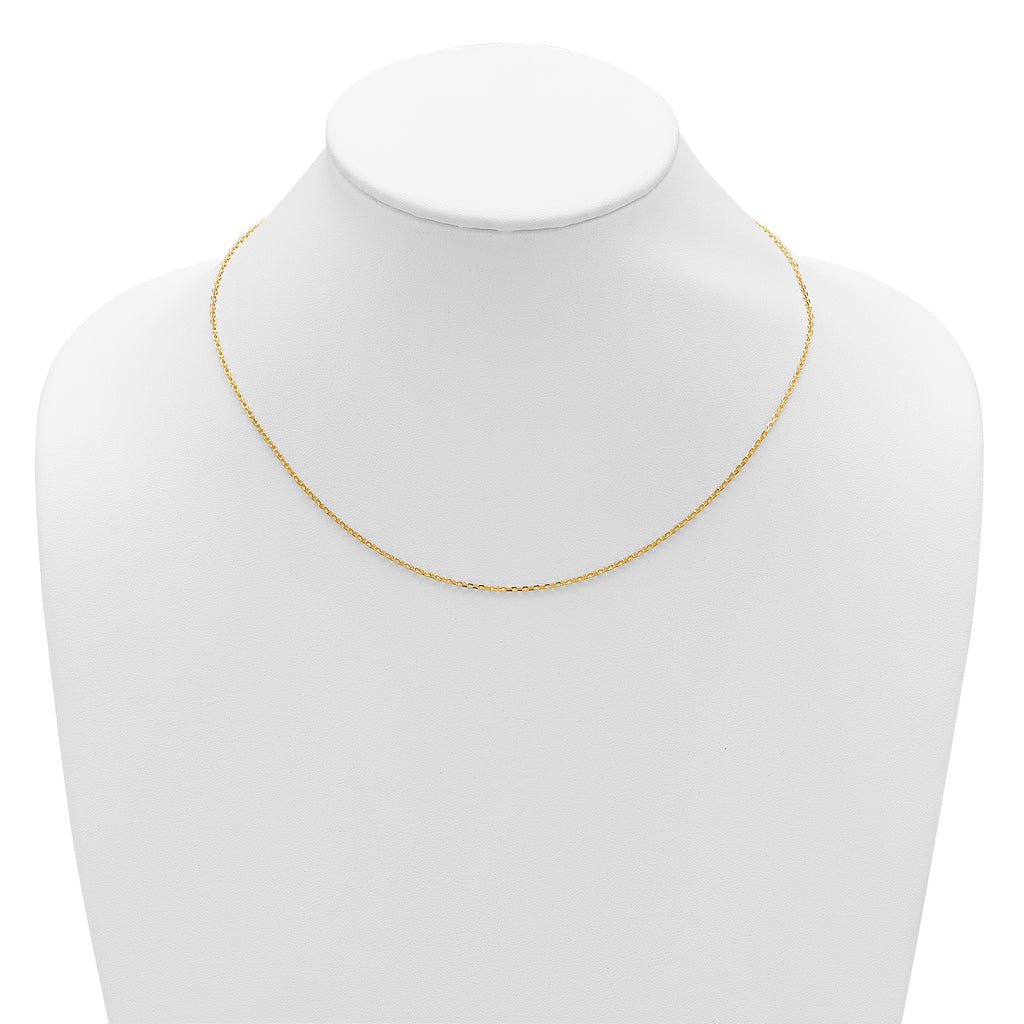 14k 1.5mm D/C Square Cable 1in+1in Adjustable Chain