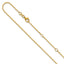 14k 1.5mm D/C Square Cable 1in+1in Adjustable Chain