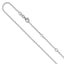 14k White Gold 1.5mm D/C Square Cable 1in+1in Adjustable Chain
