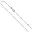 14 Karat White Gold .9mm Round Cable 1in+1in Adjustable Chain | Sophia Jewelers