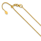 14K Adjustable 1.15mm D/C Open Franco Chain
