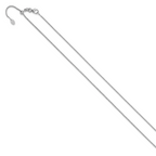 14K White Gold Adjustable 1.15mm D/C Open Franco Chain